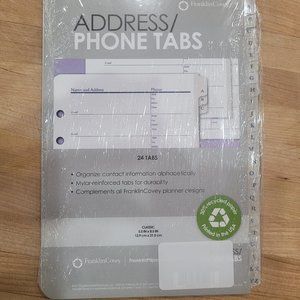 New: 6" x 8.5" Alphabetical Address/Phone Tabs